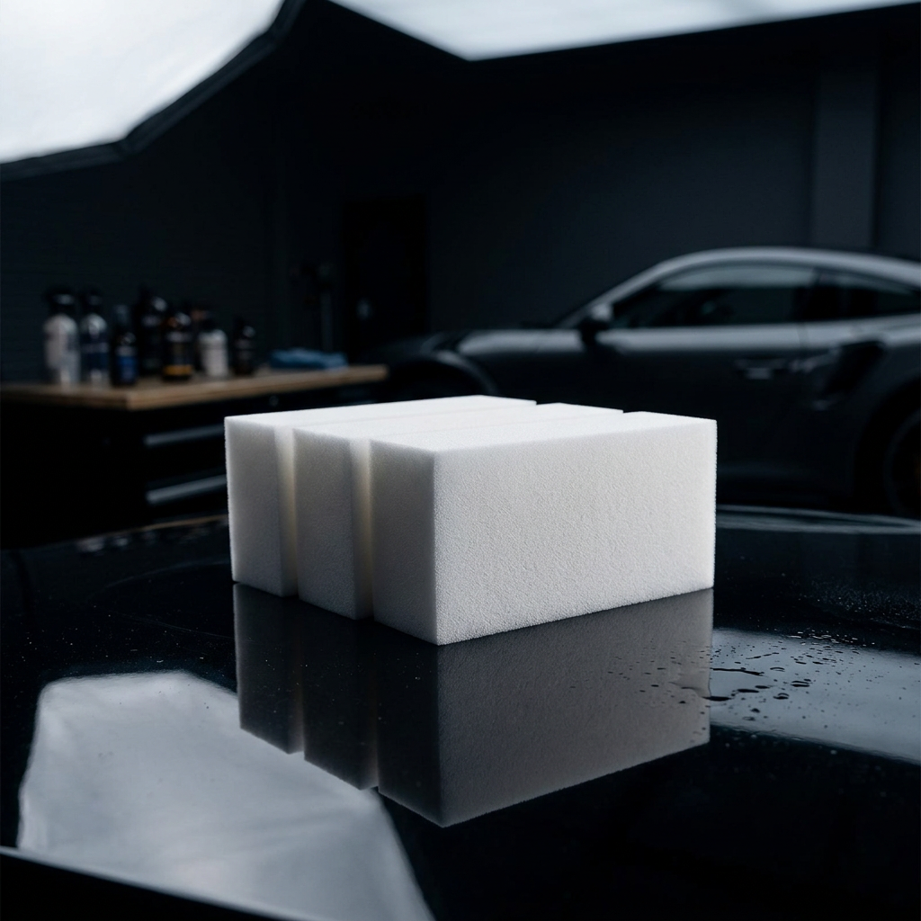 Car Glass Cleaning Sponge - Premium Shot
